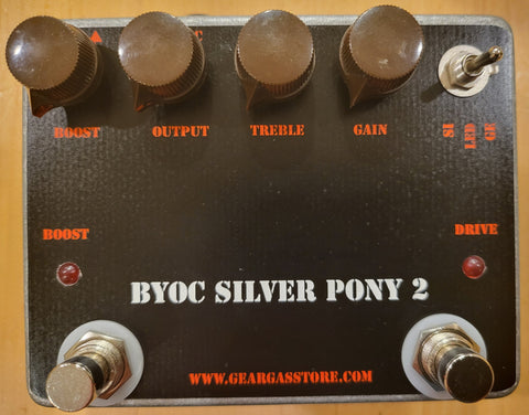 BYOC Silver Pony 2 Overdrive Pedal New Pre-Built