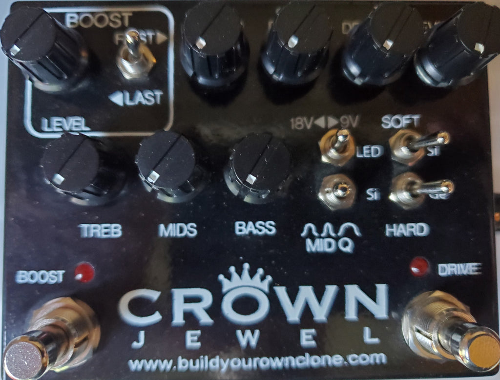 BYOC Crown Jewel Distortion Pedal New ASSEMBLED WITH One MODULE and Dry Blend