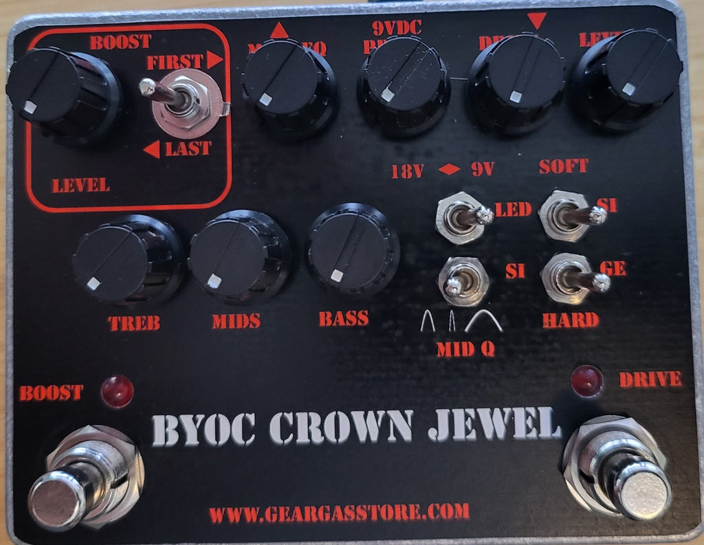 BYOC Crown Jewel Distortion Pedal New ASSEMBLED WITH One MODULE