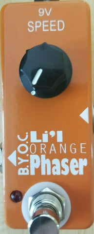 BYOC Lil Orange Phaser Pedal New Orange Powder Coat Silkscreened ASSEMBLED
