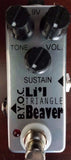 BYOC Lil Beaver Triangle Version Fuzz Pedal New ASSEMBLED Silver Powder Coat