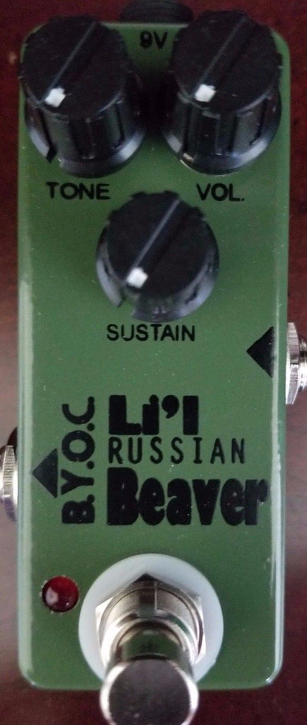 BYOC Lil Beaver Russian Version Fuzz Pedal Silkscreen Powdercoat New ASSEMBLED