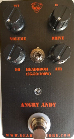 Geargas Custom Shop Angry Andy Overdrive Pedal