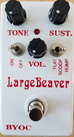 BYOC Large Beaver NYC Version Fuzz Pedal New ASSEMBLED White Powder Coat